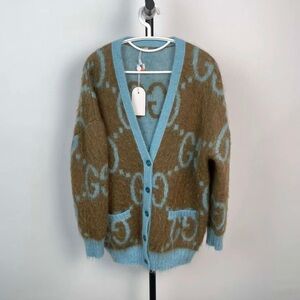 Gucci Women's Cardigan in Blue and Brown